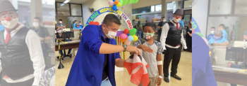 Notícia: Com show circense, crianças internadas no Hospital Metropolitano voltam às aulas
